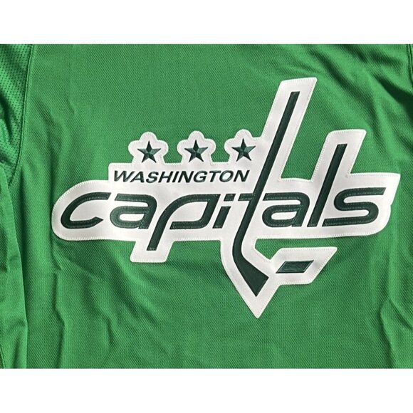 adidas Washington Capitals St. Patrick’s Day Team Issue Jersey Size 56 FR6970 - Picture 4 of 7